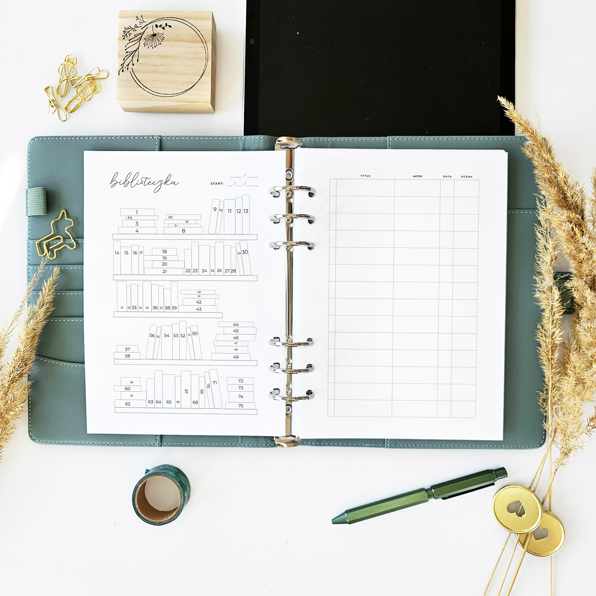 planer czytelnika planer ksiazek biblioteczka