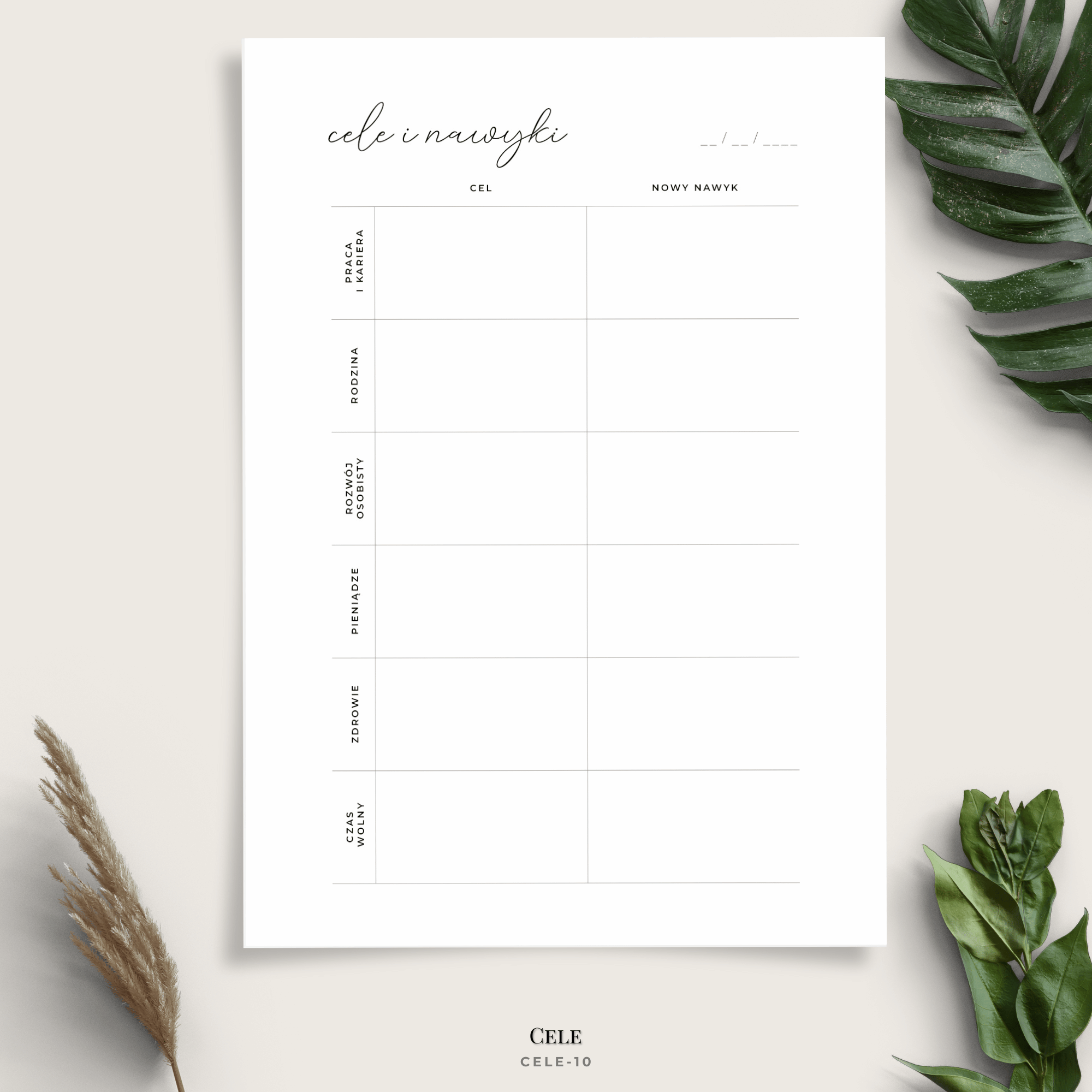 Planer celów - planowanie celów - wyznaczanie celów - minimalistyczny - 10 wariantów - obrazek 11