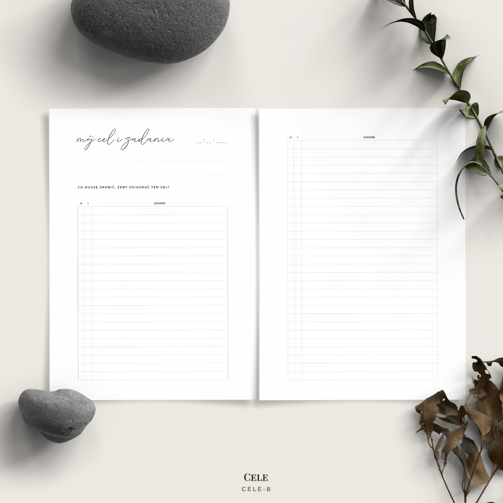 Planer celów - planowanie celów - wyznaczanie celów - minimalistyczny - 10 wariantów - obrazek 9