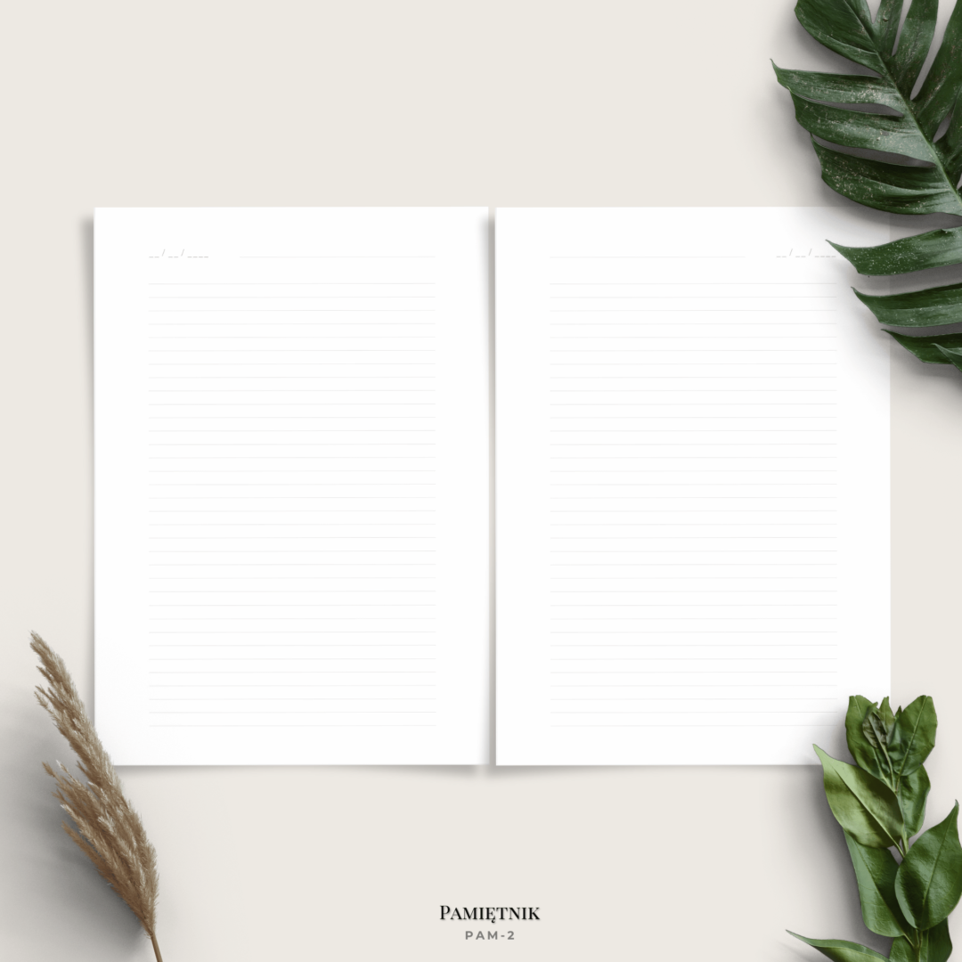 Dziennik poranny i wieczorny - minimalistyczny - 3 warianty - PAM2