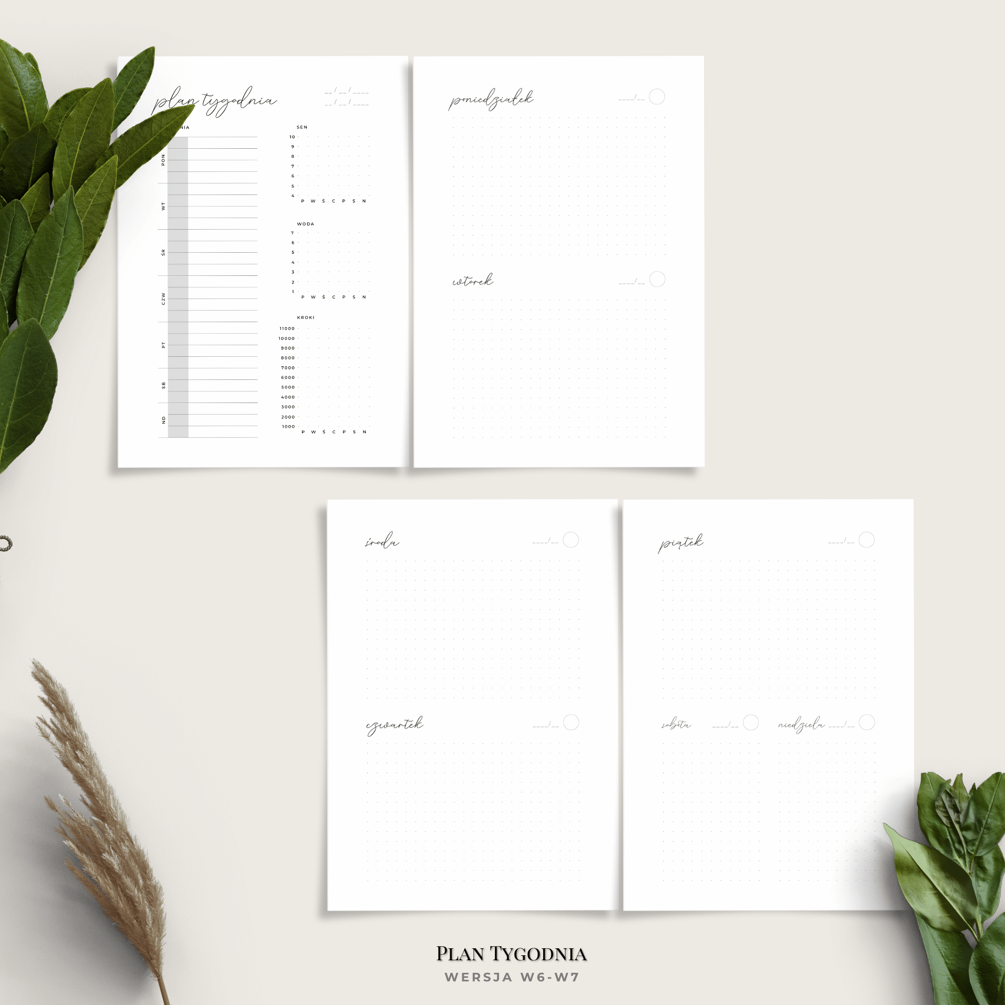 Planer tygodniowy - minimalistyczny - 17 wariantów - obrazek 7