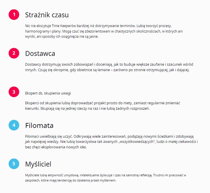 test osobowsci high5