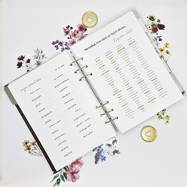 wyznaczenie celow - moje wartosci - wypelnione