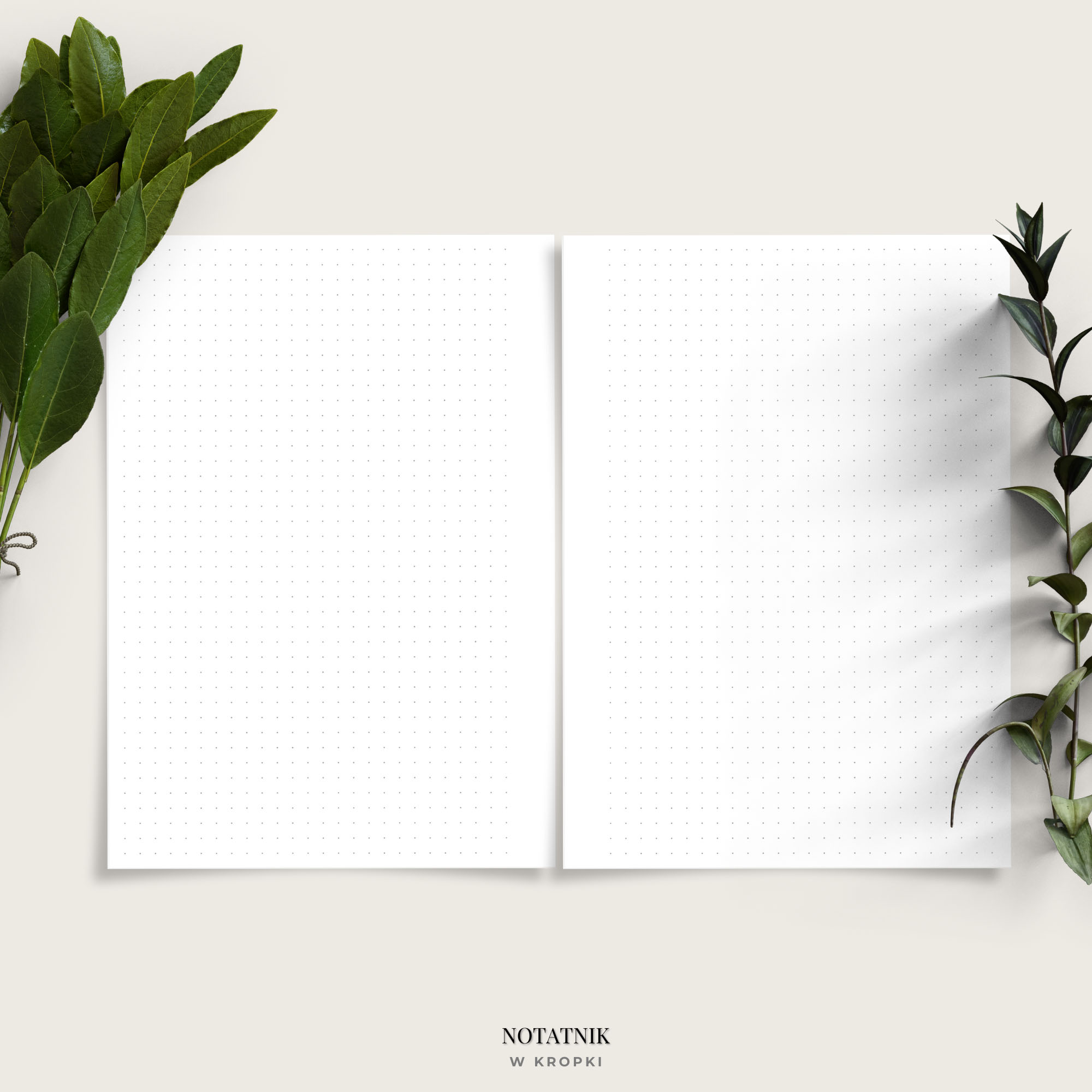 notatnik - notes w kropki - wklad do planera - scena