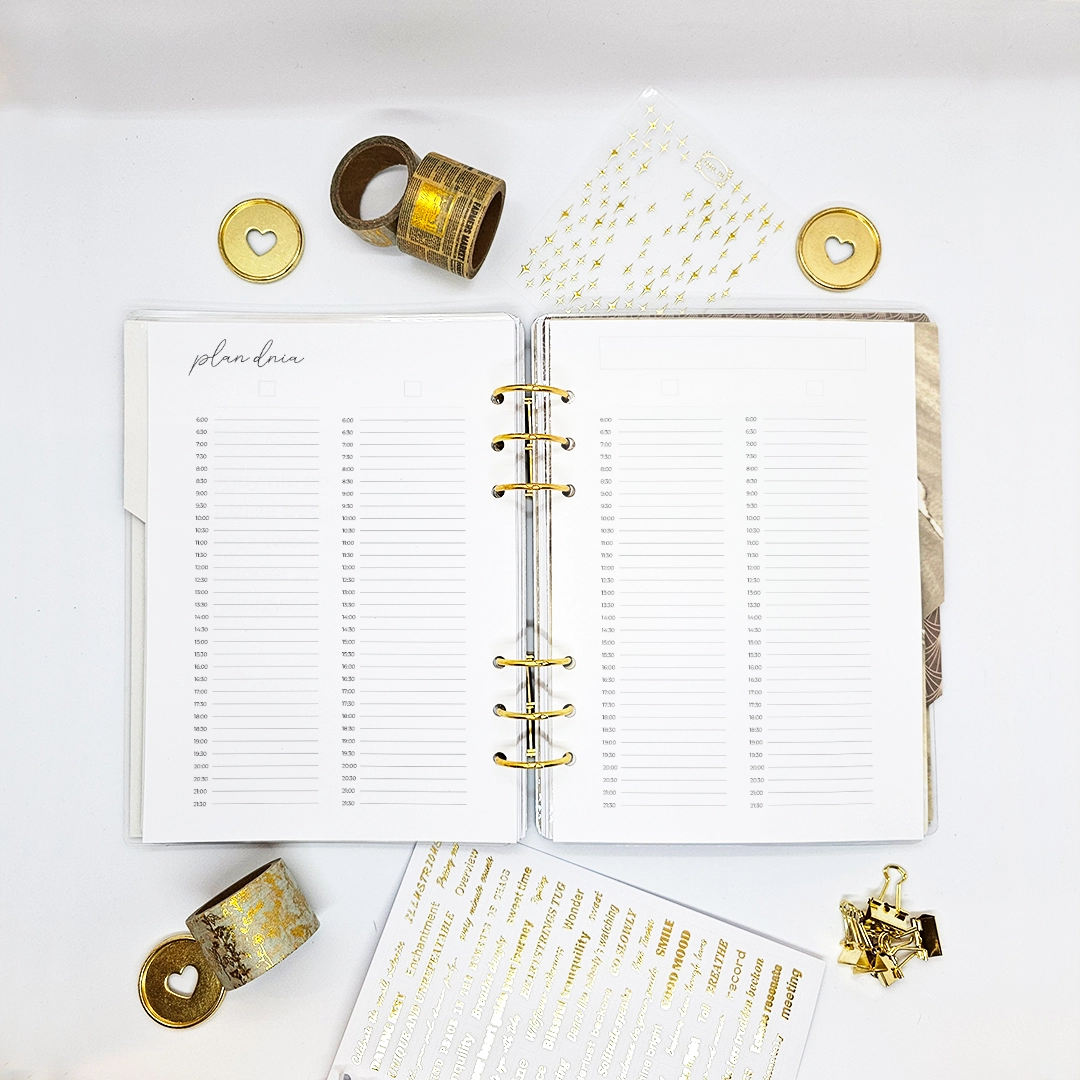 planer dzienny - niedatowany - dwa dni na stronę - pionowo