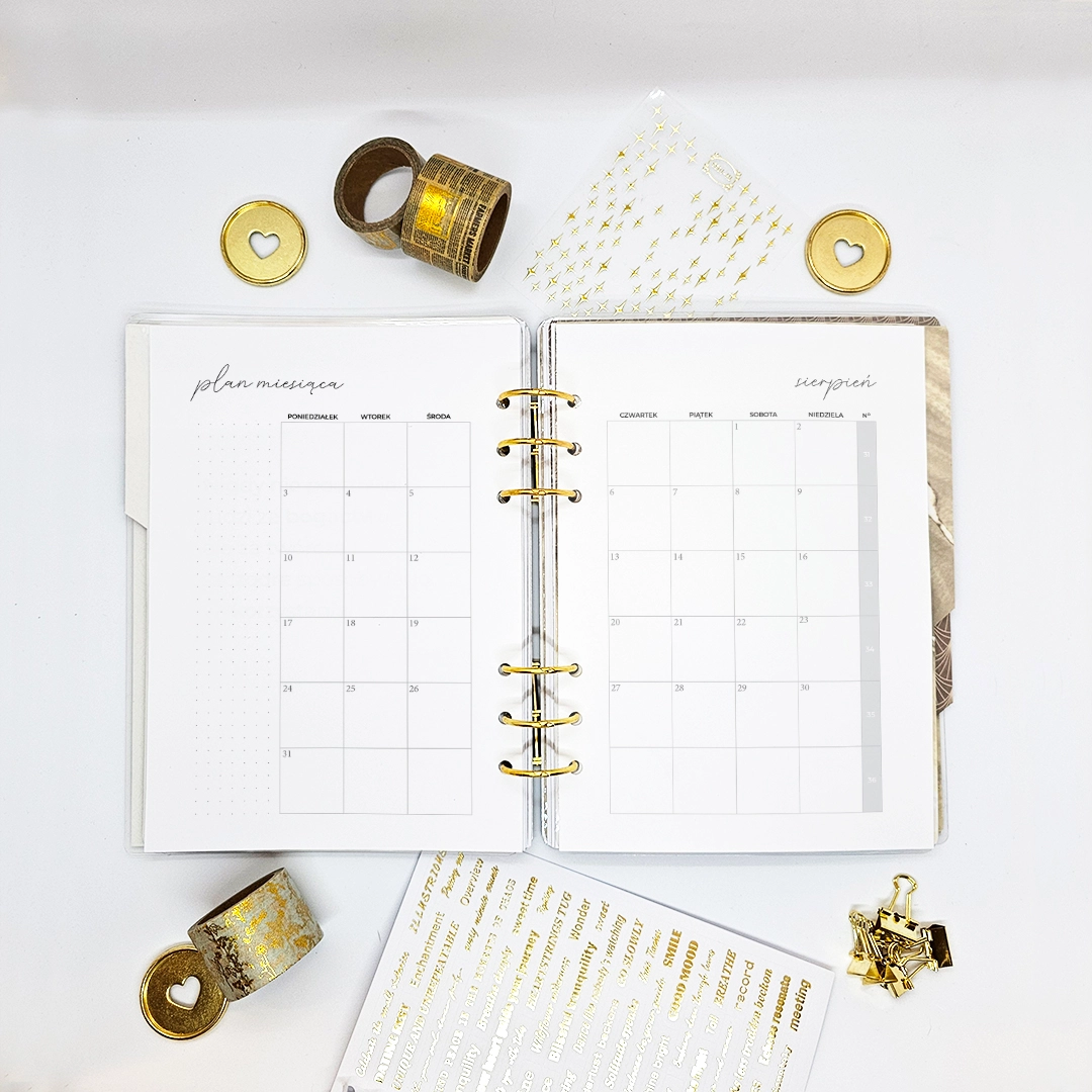planer dzienny 2026 - planer miesieczny datowany